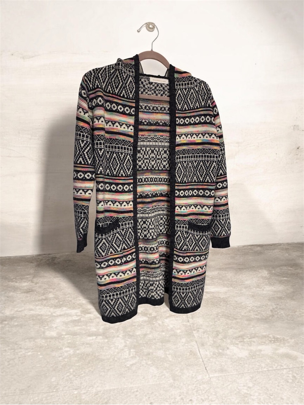Open-Front Hooded Cardigan
